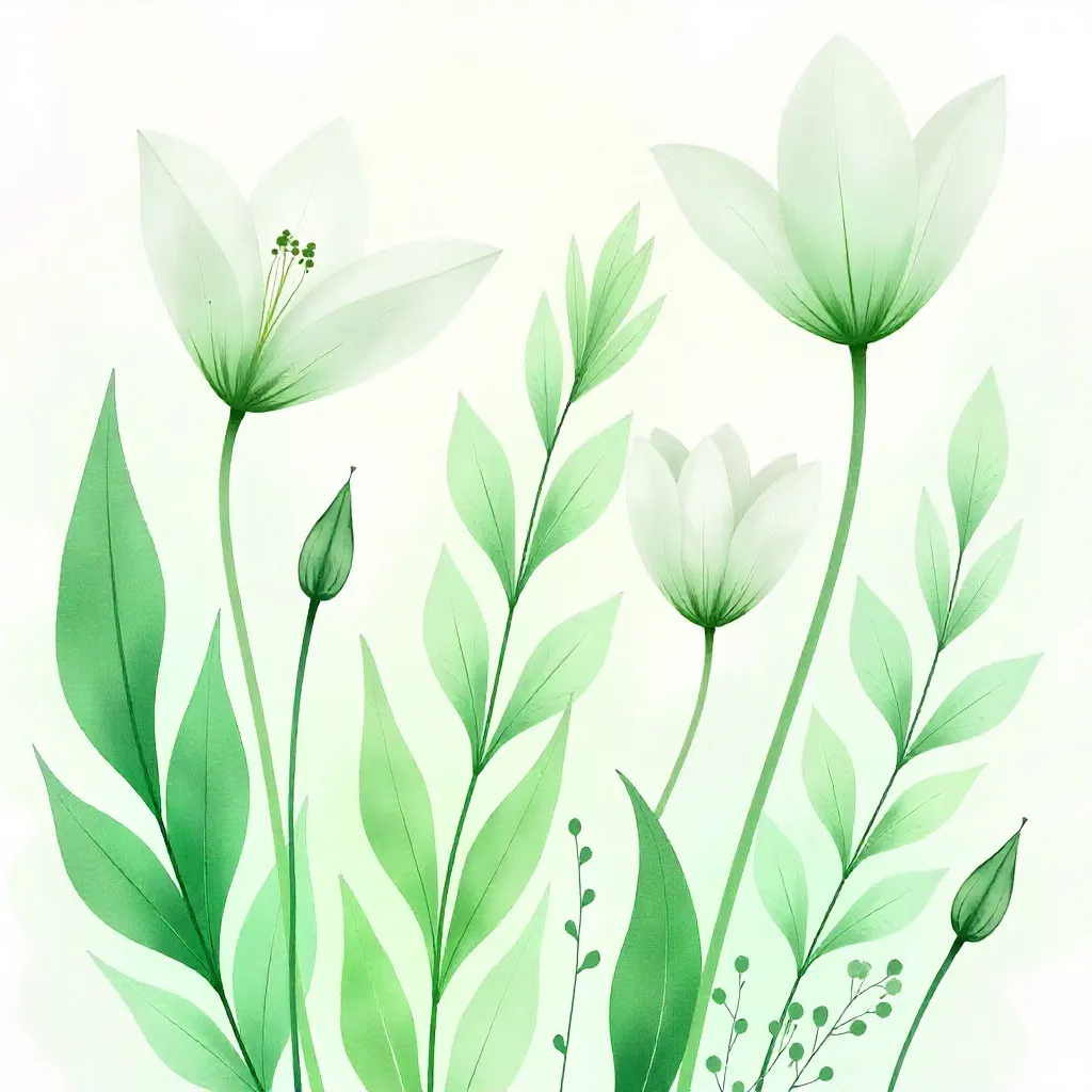 Botanical Dreams arrangement with green and white tones